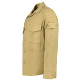 Stone Island Ghost Cotton Linen Canvas Overshirt in Dark Beige - Boinclo - Outlet Sale Under Retail