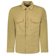 Stone Island Ghost Cotton Linen Canvas Overshirt in Dark Beige - Boinclo - Outlet Sale Under Retail