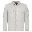 Stone Island Ghost Cotton Linen Canvas Overshirt in Dust Grey - Boinclo - Outlet Sale Under Retail