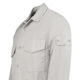 Stone Island Ghost Cotton Linen Canvas Overshirt in Dust Grey - Boinclo - Outlet Sale Under Retail