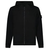 Stone Island Ghost Cotton Stretch Fleece Zip-Up Hooded Sweatshirt in Black - Boinclo - Outlet Sale Under Retail