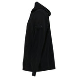 Stone Island Ghost Cotton Stretch Fleece Zip-Up Hooded Sweatshirt in Black - Boinclo - Outlet Sale Under Retail