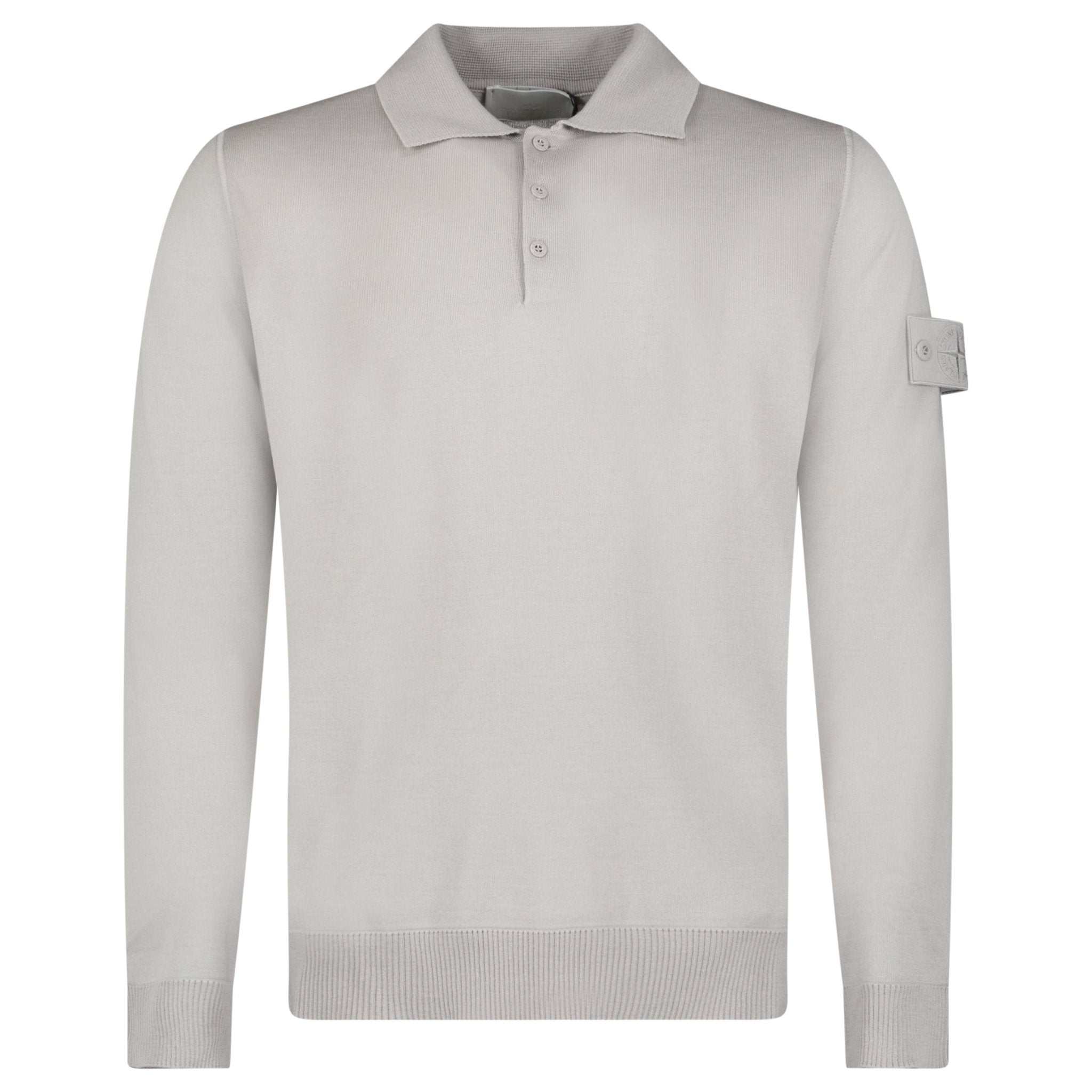 Color variation of Stone Island Ghost Wool Polo-Shirt Dust Grey