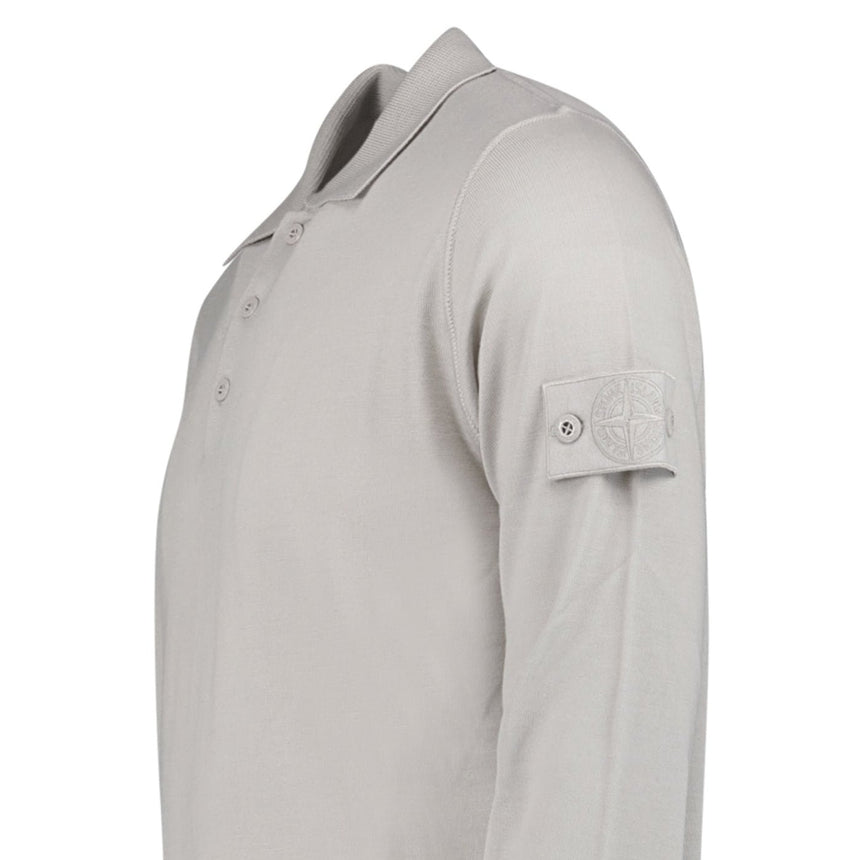 Stone Island Ghost Wool Polo - Shirt Dust Grey - Boinclo - Outlet Sale Under Retail