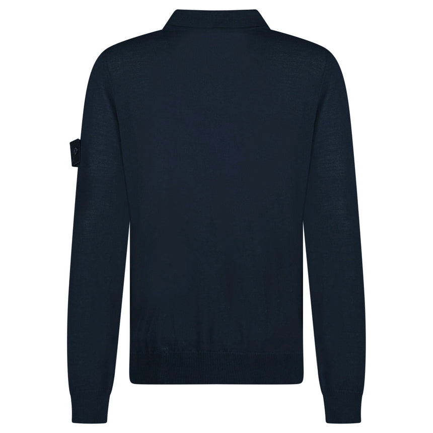 Stone Island Ghost Wool Polo - Shirt Navy - Boinclo - Outlet Sale Under Retail