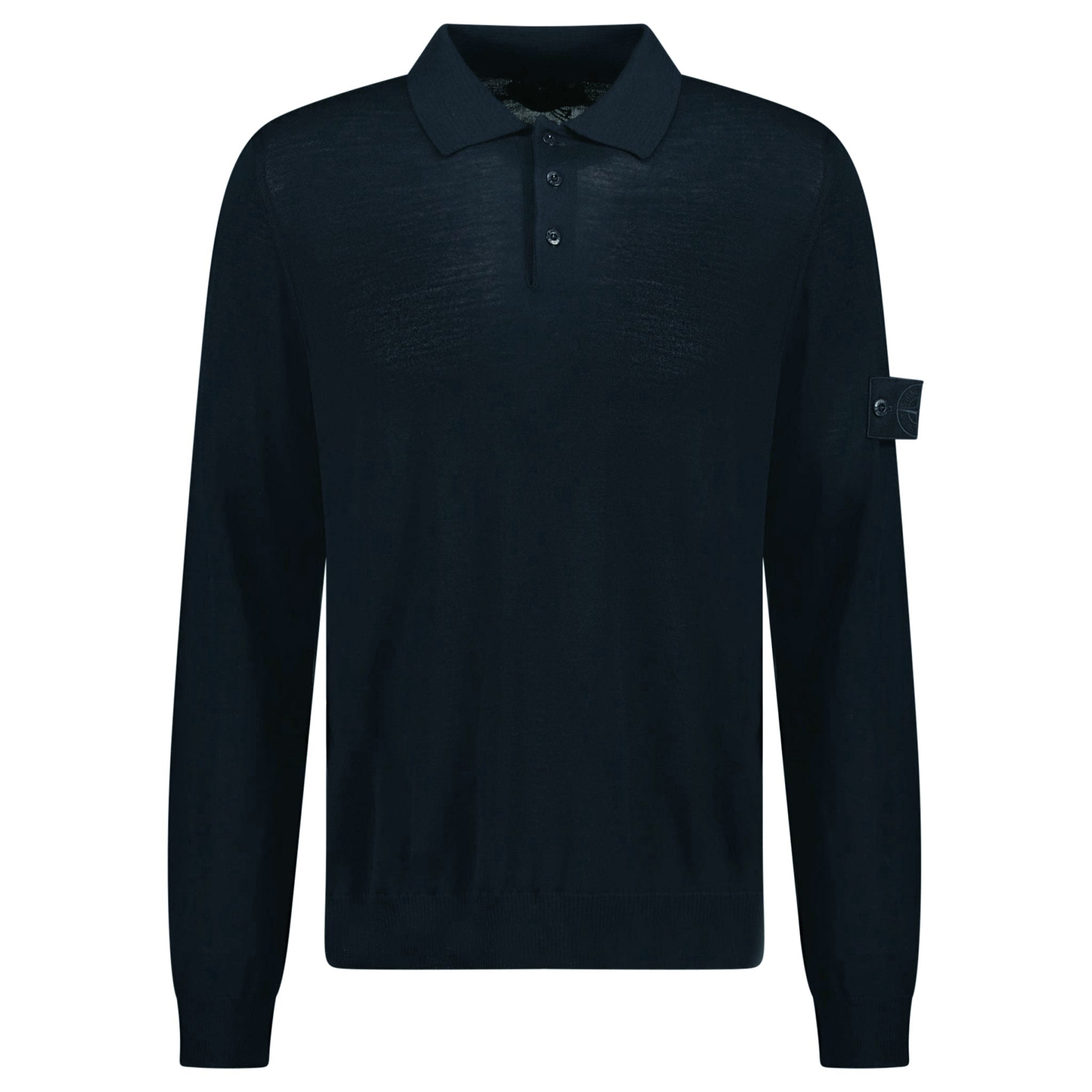 Color variation of Stone Island Ghost Wool Polo-Shirt Navy