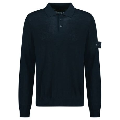 Stone Island Ghost Wool Polo - Shirt Navy - Boinclo - Outlet Sale Under Retail