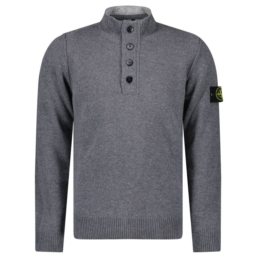 Stone Island Half - Zip Jumper in Cement Grey - Boinclo - Outlet Sale Under Retail