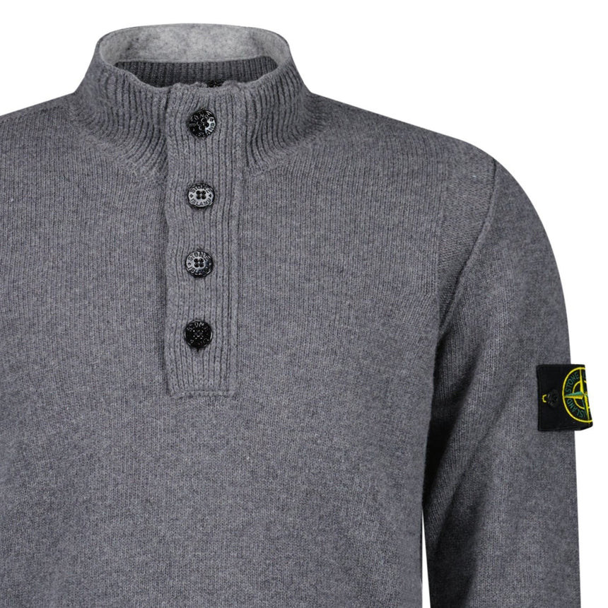 Stone Island Half - Zip Jumper in Cement Grey - Boinclo - Outlet Sale Under Retail
