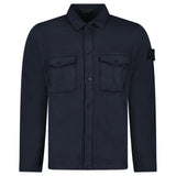 Stone Island Heavy Organic Cotton Fleece S.I. Ghost Collared Sweatshirt in Navy - Boinclo - Outlet Sale Under Retail