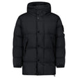 Stone Island Hooded Down Crinkle Reps NY Jacket in Black - Boinclo - Outlet Sale Under Retail