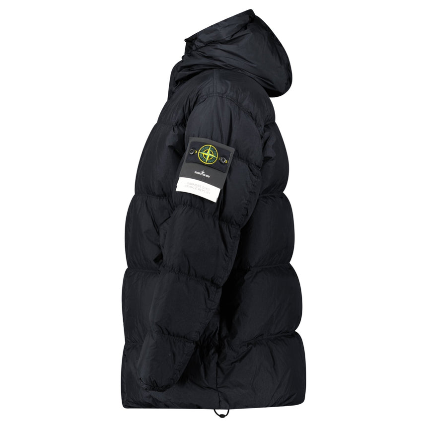 Stone Island Hooded Down Crinkle Reps NY Jacket in Black - Boinclo - Outlet Sale Under Retail