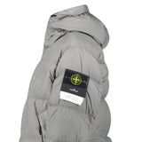 Stone Island Hooded Down Crinkle Reps NY Jacket in Cement - Boinclo - Outlet Sale Under Retail