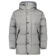 Stone Island Hooded Down Crinkle Reps NY Jacket in Cement - Boinclo - Outlet Sale Under Retail