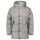 Stone Island Hooded Down Crinkle Reps NY Jacket in Cement - Boinclo - Outlet Sale Under Retail