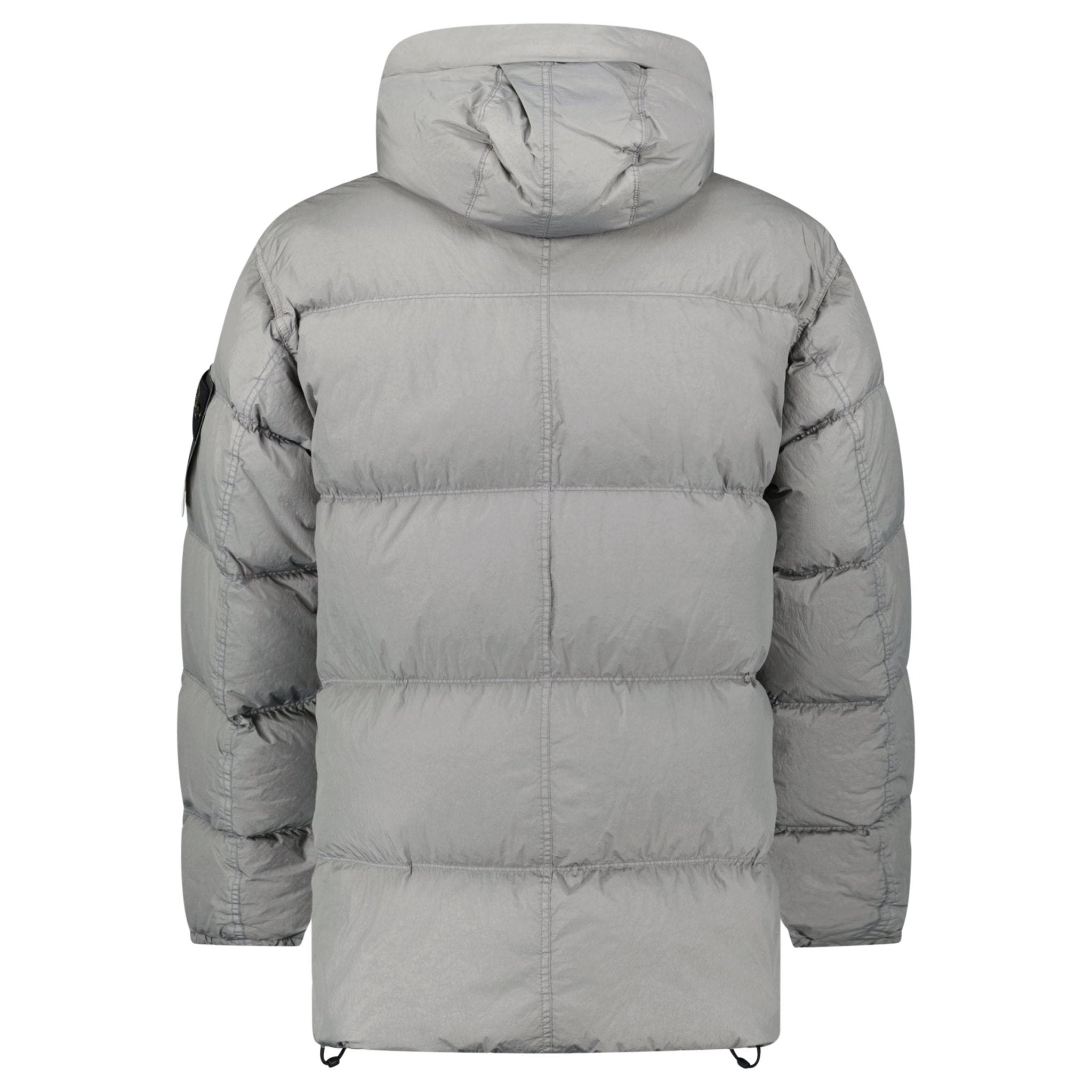 Stone Island Hooded Down Crinkle Reps NY Jacket in Cement - Outlet