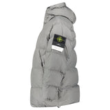 Stone Island Hooded Down Crinkle Reps NY Jacket in Cement - Boinclo - Outlet Sale Under Retail
