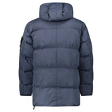 Stone Island Hooded Down Crinkle Reps NY Jacket in Navy - Boinclo - Outlet Sale Under Retail