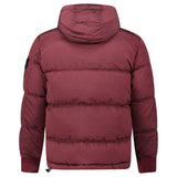 Stone Island Hooded ECONYL® Down Parka in Burgundy - Boinclo - Outlet Sale Under Retail