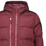 Stone Island Hooded ECONYL® Down Parka in Burgundy - Boinclo - Outlet Sale Under Retail