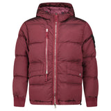 Stone Island Hooded ECONYL® Down Parka in Burgundy - Boinclo - Outlet Sale Under Retail