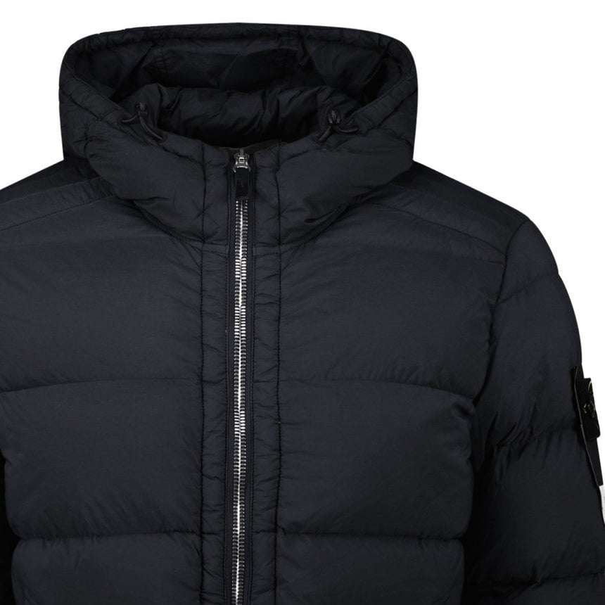 Stone Island Hooded Puffer Jacket In Seamless Tunnel Nylon Black - Boinclo - Outlet Sale Under Retail