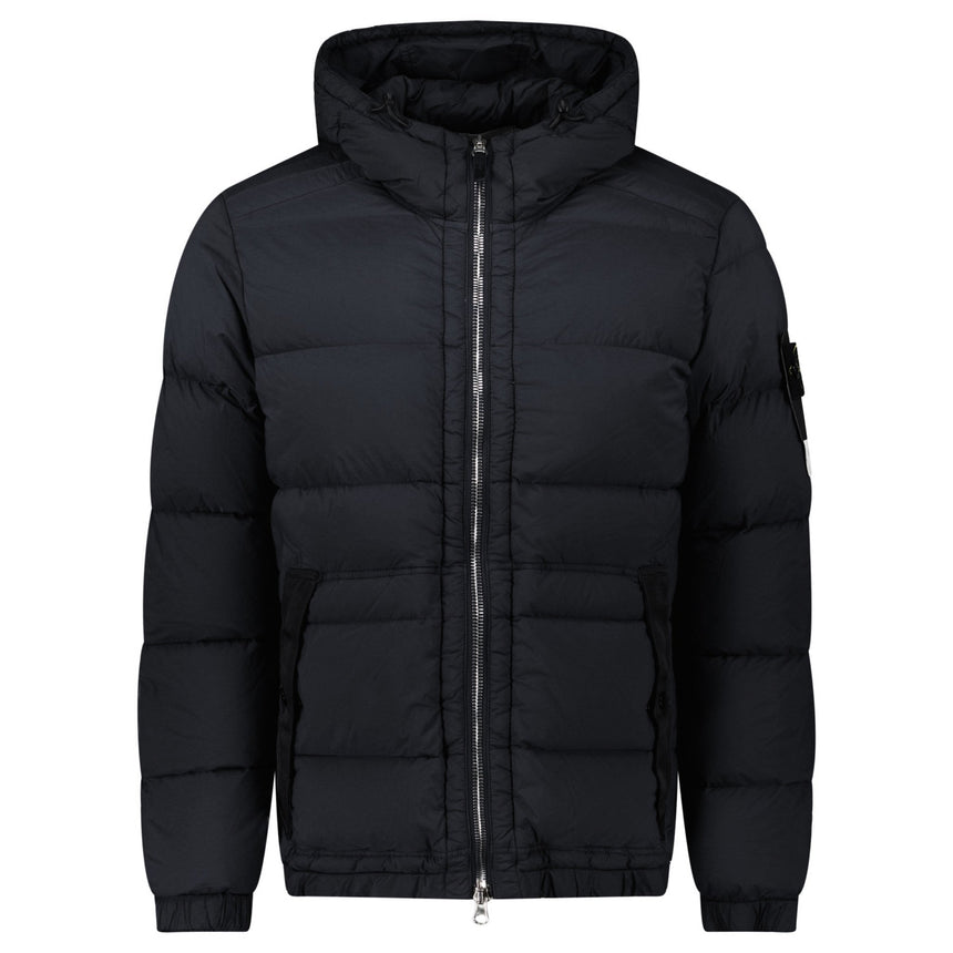 Stone Island Hooded Puffer Jacket In Seamless Tunnel Nylon Black - Boinclo - Outlet Sale Under Retail