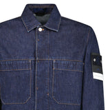 Stone Island Indigo Denim-Rinsed Coach Jacket in Blue Rinse - Boinclo - Outlet Sale Under Retail