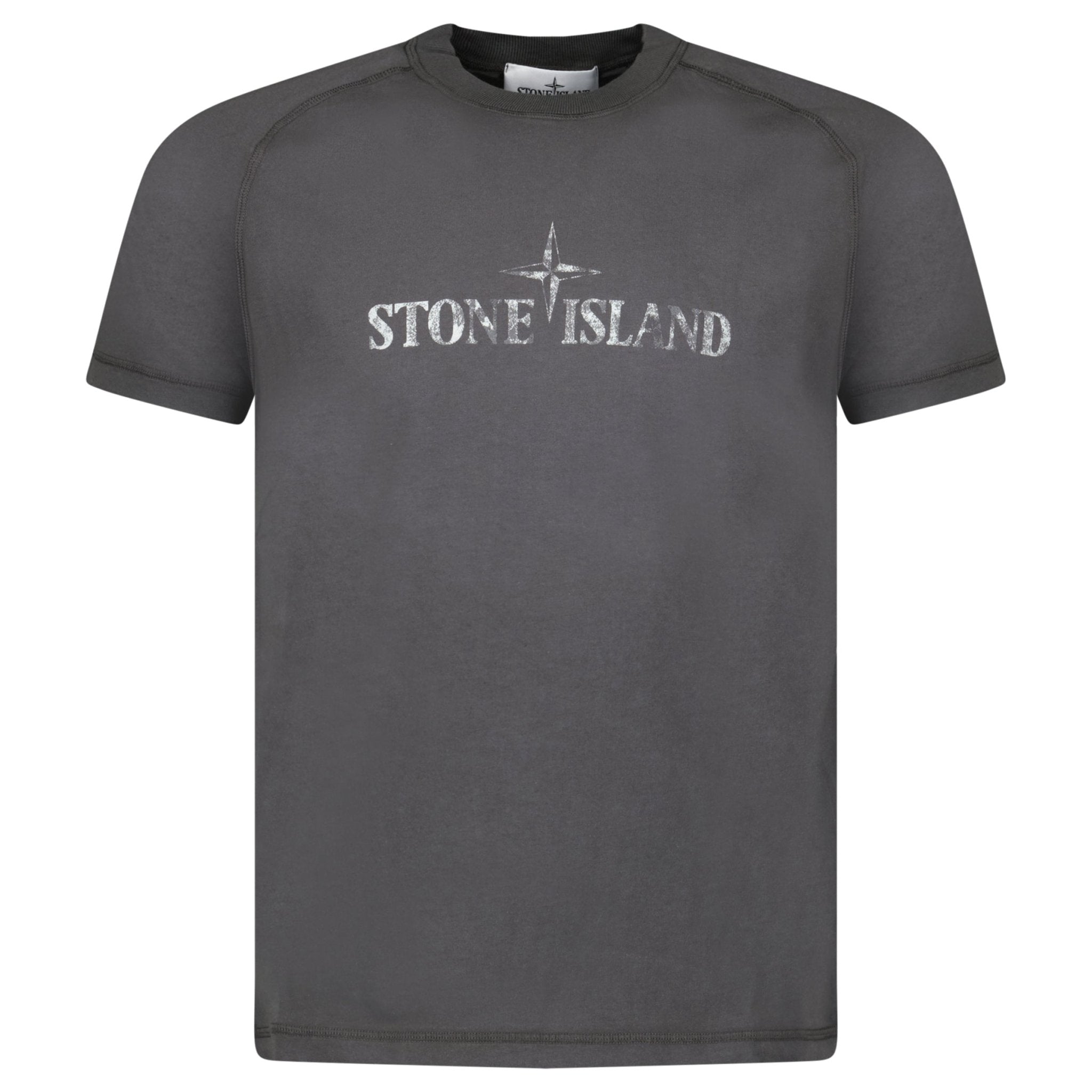 Stone Island 'Institutional One' Front Logo T-Shirt Charcoal Stone Island 'Institutional One' Front Logo T-Shirt Charcoal