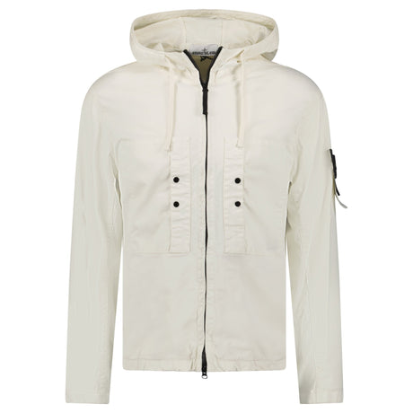 Stone Island Ivory Chest Pocket Hooded Jacket - Boinclo - Outlet Sale Under Retail