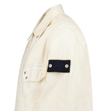 Stone Island Light Bull Denim-TC Overshirt in Ivory - Boinclo - Outlet Sale Under Retail