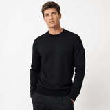 Stone Island Light Pure RWS Wool Ghost Jumper in Black - Boinclo - Outlet Sale Under Retail
