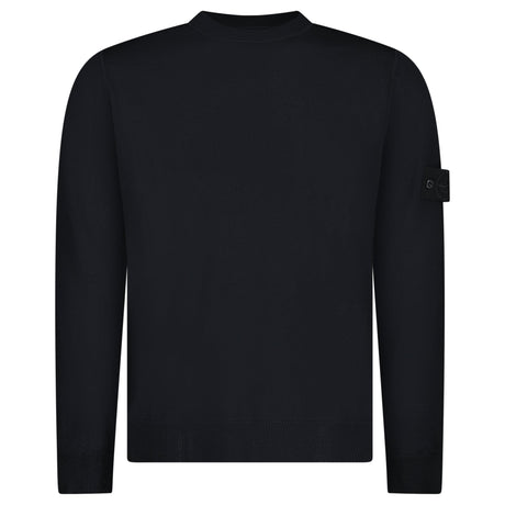 Stone Island Light Pure RWS Wool S.I. Ghost Jumper in Black - Boinclo - Outlet Sale Under Retail