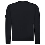 Stone Island Light Pure RWS Wool S.I. Ghost Jumper in Black - Boinclo - Outlet Sale Under Retail