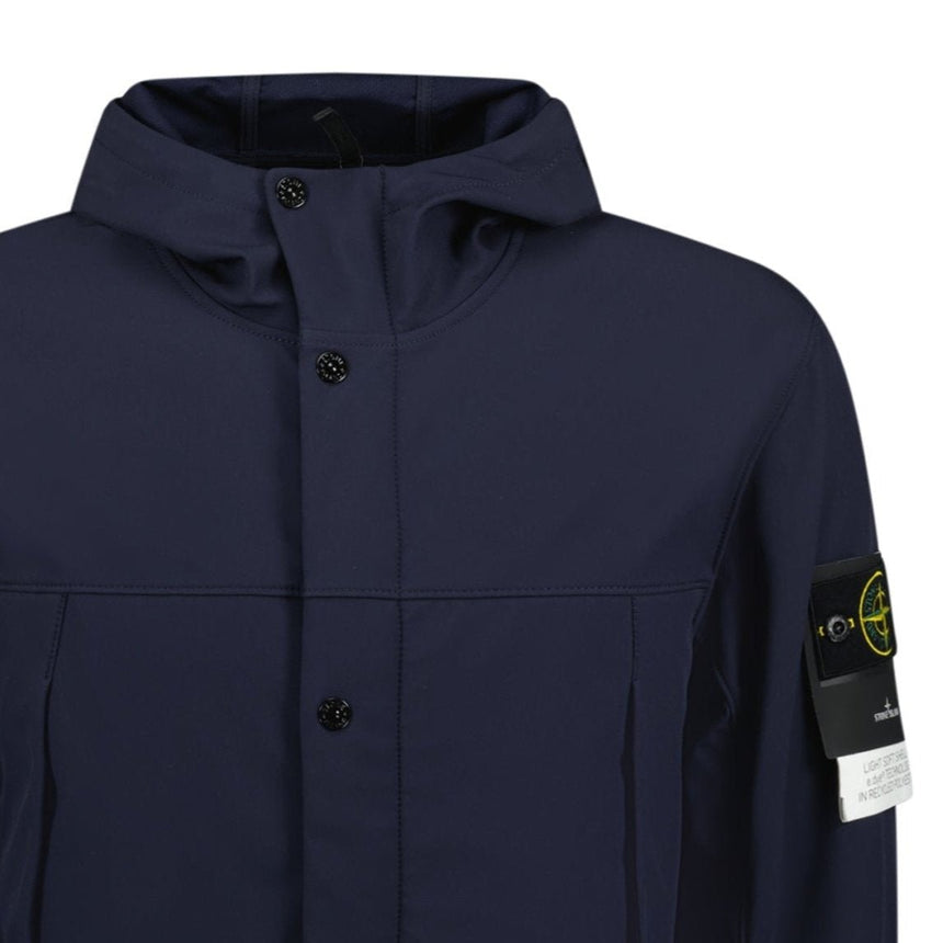 Stone Island Light Soft Shell - R Jacket Navy - Boinclo - Outlet Sale Under Retail