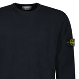 Stone Island Malfilé Fleece 'Old' Effect Crewneck Sweatshirt in Navy - Boinclo - Outlet Sale Under Retail