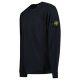 Stone Island Malfilé Fleece 'Old' Effect Crewneck Sweatshirt in Navy - Boinclo - Outlet Sale Under Retail