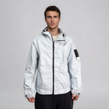 Stone Island Membrana 3L TC Hooded Jacket in in Sky Blue - Boinclo - Outlet Sale Under Retail