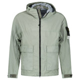 Stone Island Membrana 3L TC Hooded Jacket in Sage Green - Boinclo - Outlet Sale Under Retail