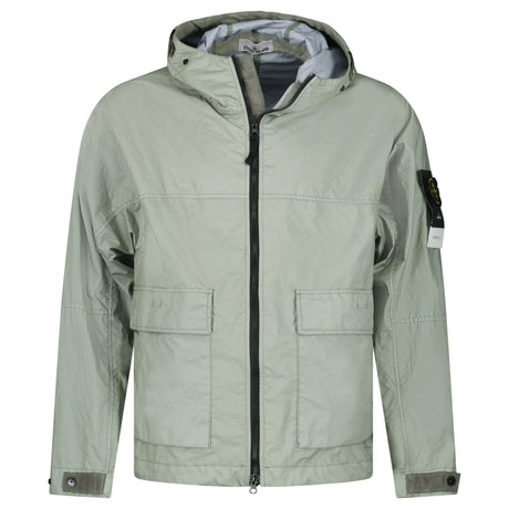 Stone Island Membrana 3L TC Hooded Jacket in Sage Green - Boinclo - Outlet Sale Under Retail