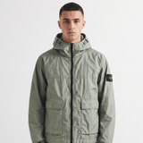 Stone Island Membrana 3L TC Hooded Jacket in Sage Green - Boinclo - Outlet Sale Under Retail