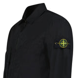 Stone Island Mercerised Organic Cotton Ripstop Overshirt in Black - Boinclo - Outlet Sale Under Retail