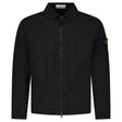 Stone Island Mercerised Organic Cotton Ripstop Overshirt in Black - Boinclo - Outlet Sale Under Retail