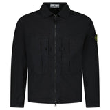 Stone Island Mercerised Organic Cotton Ripstop Overshirt in Black - Boinclo - Outlet Sale Under Retail