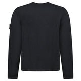 Stone Island Mesh Stitch Organic Cotton Fleece Crewneck Sweatshirt in Black - Boinclo - Outlet Sale Under Retail
