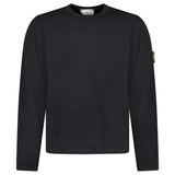 Stone Island Mesh Stitch Organic Cotton Fleece Crewneck Sweatshirt in Black - Boinclo - Outlet Sale Under Retail