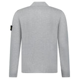 Stone Island Micro Stitch Soft Organic Cotton Loose Fit Long - Sleeve Polo in Pearl Grey - Boinclo - Outlet Sale Under Retail