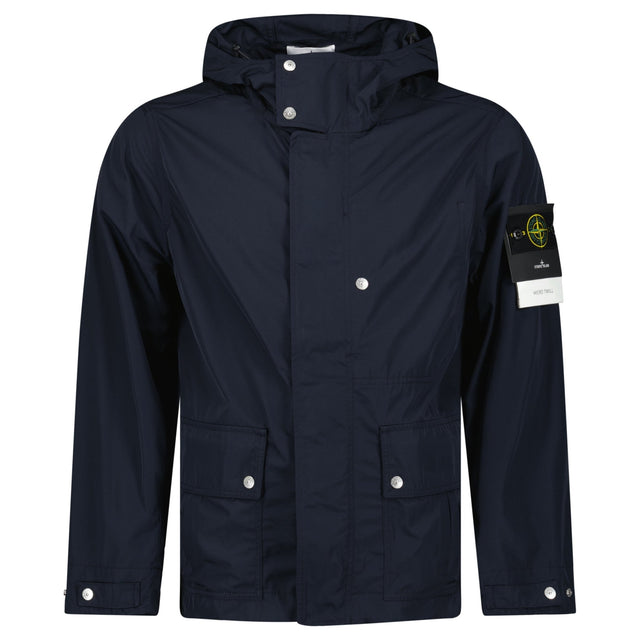 Stone Island Micro Twill Hooded Jacket in Navy - Boinclo - Outlet Sale Under Retail