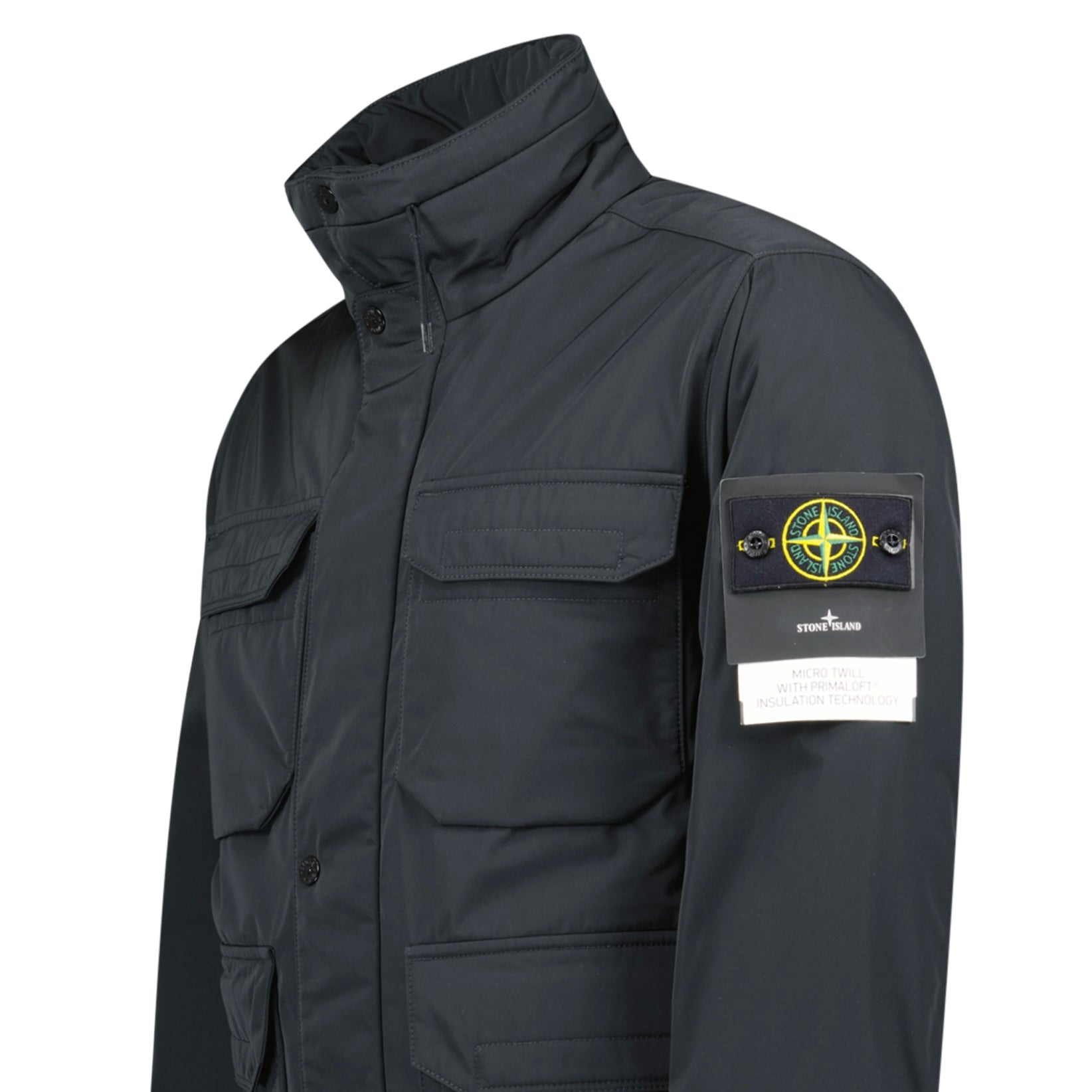 Stone Island Micro-Twill Primaloft Field Jacket Black - Outlet