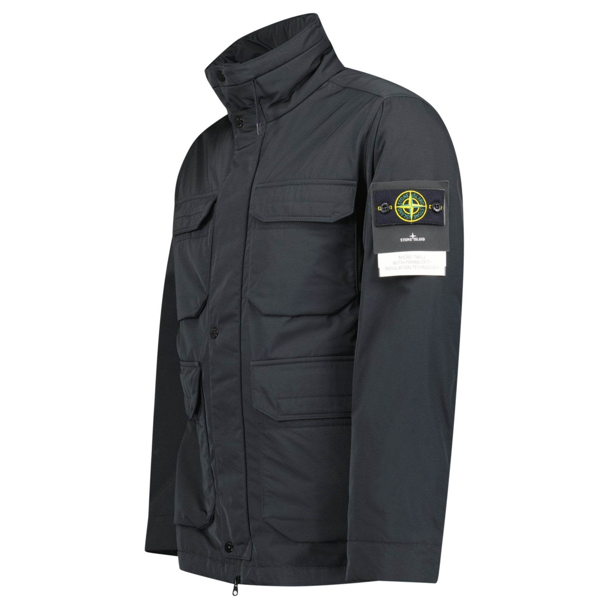 ジャケット・アウター STONE  MICRO TWILL WITH PRIMALOFT Stone Island Micro-Twill Primaloft Field Jacket Black